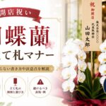 開店祝い胡蝶蘭の立て札マナー完全ガイド｜書き方・文例・失敗しない選び方